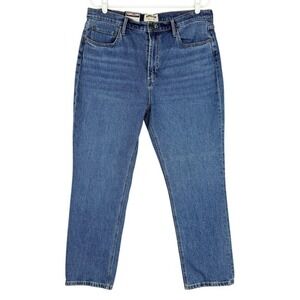Kirkland Women's High Rise Straight‎ Leg Stretch Blue Denim Jeans Size 14 NWT